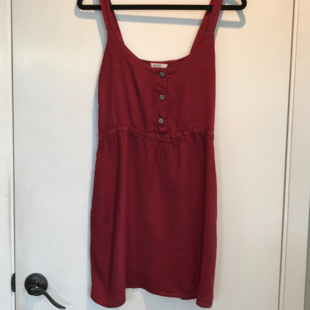 Burgundy Melville Sleeveless Summer Dress